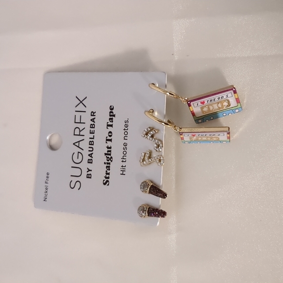 SUGARFIX by BaubleBar 'Straight To Tape' Statement Earring Set - Gold - Picture 2 of 4